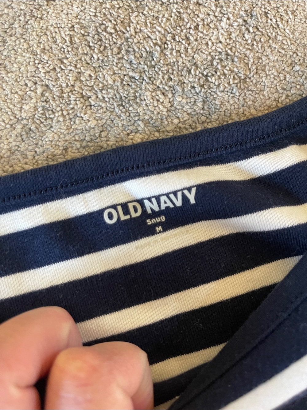 Old Navy Navy and White Striped Short Sleeve Tee - Picture 4 of 4
